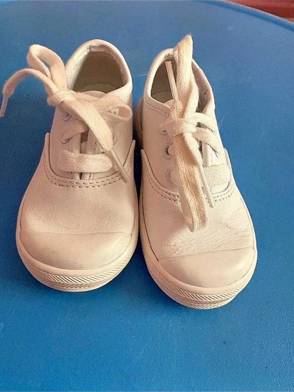 Keds Infant/Toddler Champion Leather Toe Cap Sneaker White Sneakers